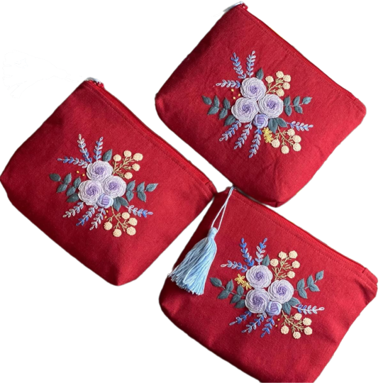 Brodert veske firkantet