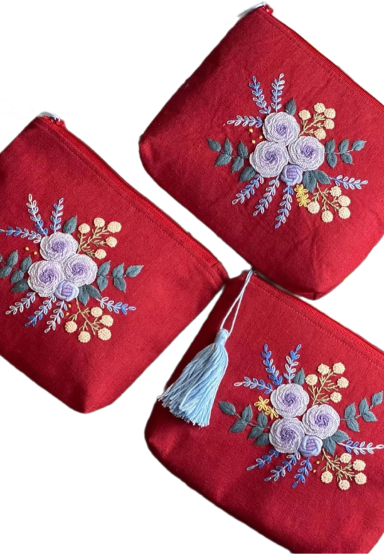 Brodert veske firkantet